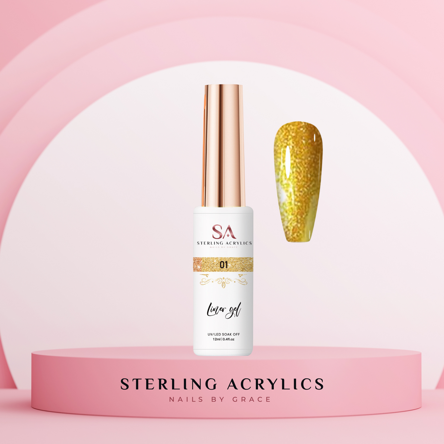 Liner Gel No. 1 Gold Glitterđź’•