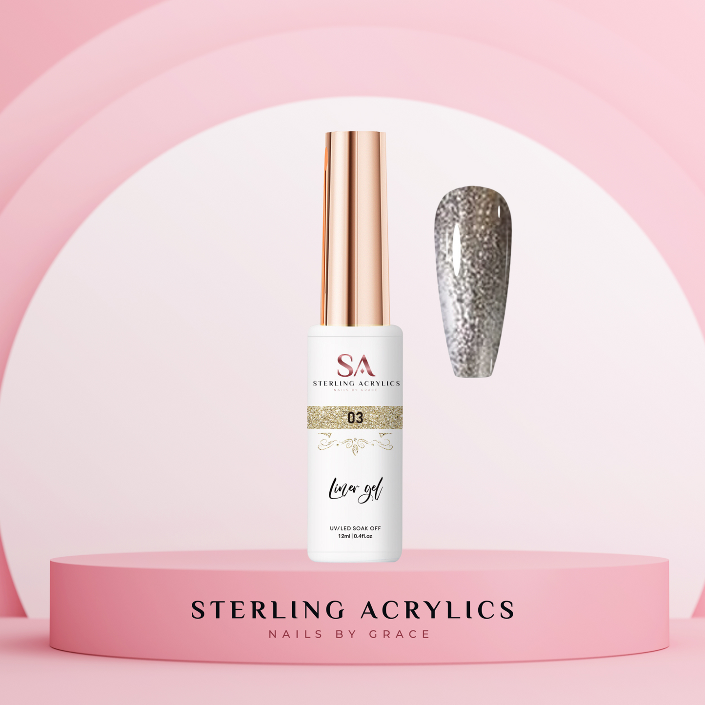 Liner Gel No. 3 bronze Glitterđź’•