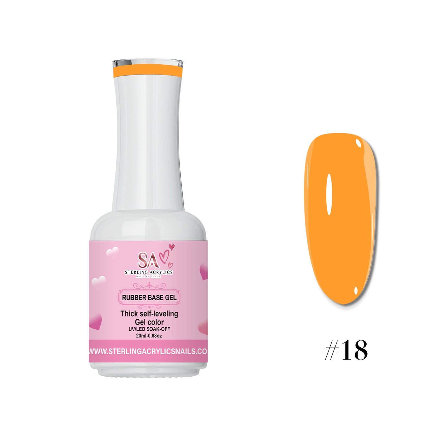 Rubber Base Gel Color No. 18 Hatillo 💕