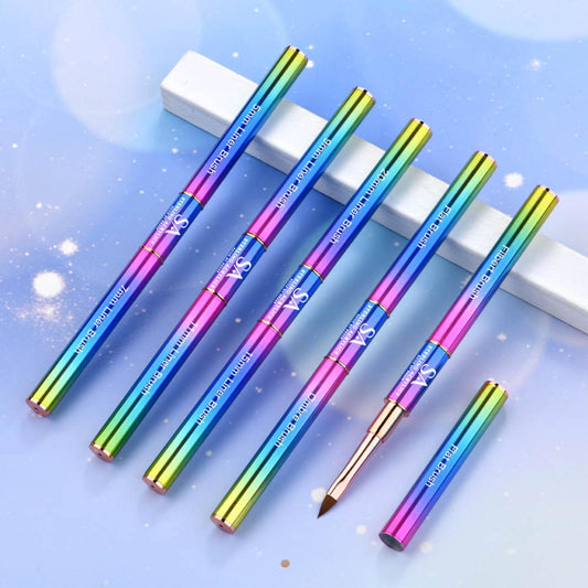 5 PCS Double-Sided Liner Brush and 3D Art Set Iridescent 💕