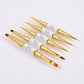 5 PCS Double-Sided Liner Brush and 3D Art Set White & Gold💕