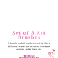5 PCS Double-Sided Liner Brush and 3D Art Set White & Gold💕